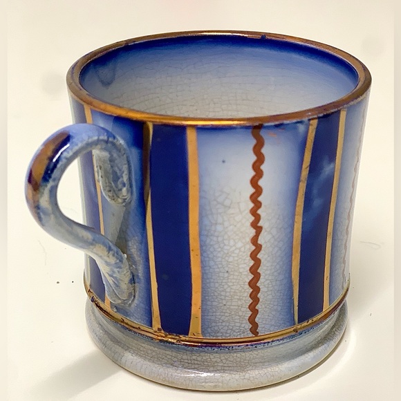 19th Century Antique Gaudy Welsh Wagon Wheel Pattern Miniature Child's Mug - Picture 6 of 16